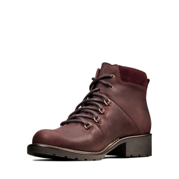 Clarks Womens Orinoco Demi Ankle Boots Burgundy | UK-6702549